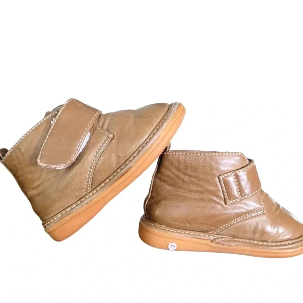 Wee squeak tan ankle boots size 6/22 - Picture 3 of 8